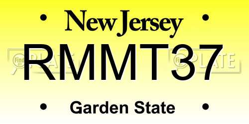 RMMT37 New Jersey License Plate