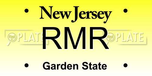 RMR New Jersey License Plate