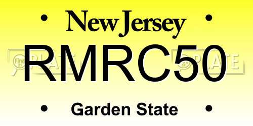 RMRC50 New Jersey License Plate
