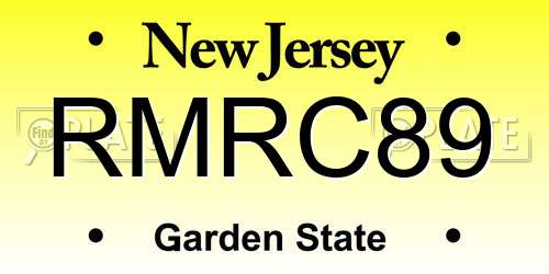 RMRC89 New Jersey License Plate