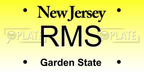 RMS New Jersey License Plate