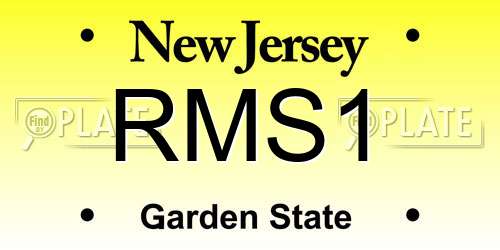 RMS1 New Jersey License Plate