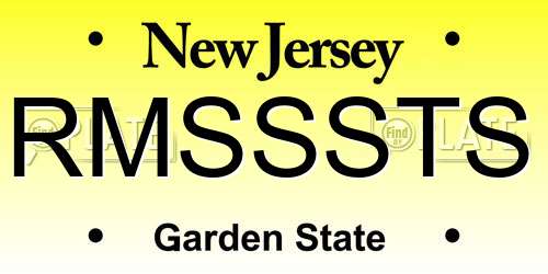 RMSSSTS New Jersey License Plate