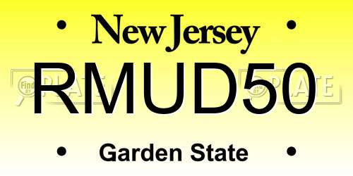 RMUD50 New Jersey License Plate