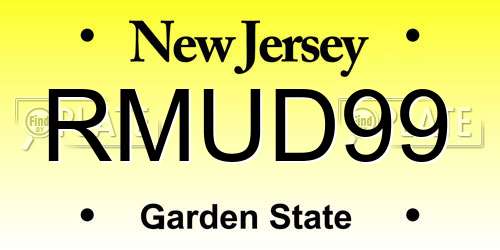 RMUD99 New Jersey License Plate