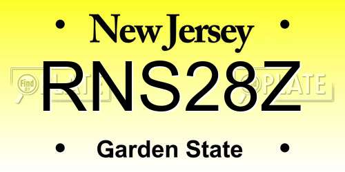 RNS28Z New Jersey License Plate