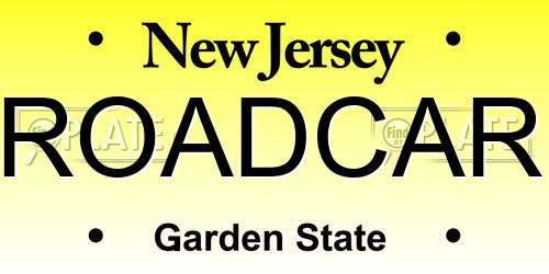 ROADCAR New Jersey License Plate