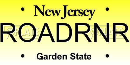 ROADRNR New Jersey License Plate