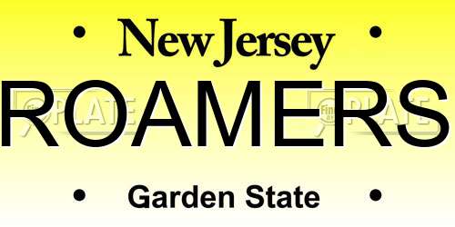 ROAMERS New Jersey License Plate