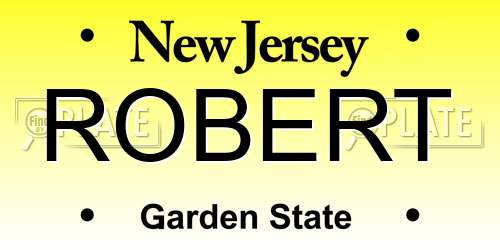 ROBERT New Jersey License Plate