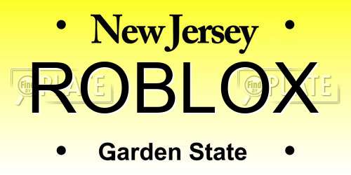 ROBLOX New Jersey License Plate