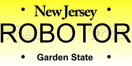 ROBOTOR New Jersey License Plate