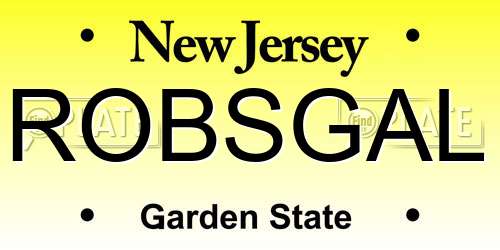 ROBSGAL New Jersey License Plate