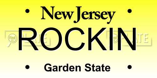 ROCKIN New Jersey License Plate