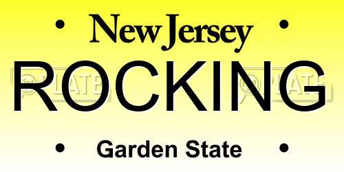 ROCKING New Jersey License Plate