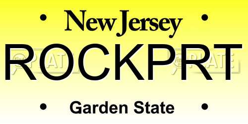 ROCKPRT New Jersey License Plate