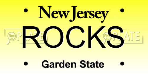 ROCKS New Jersey License Plate
