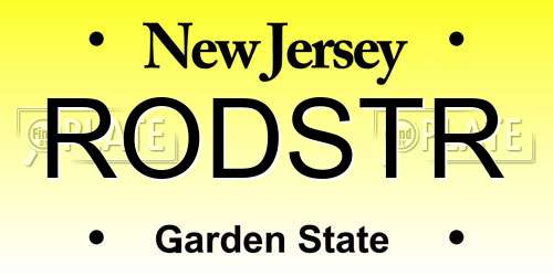 RODSTR New Jersey License Plate