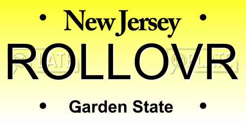 ROLLOVR New Jersey License Plate