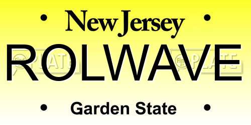 ROLWAVE New Jersey License Plate