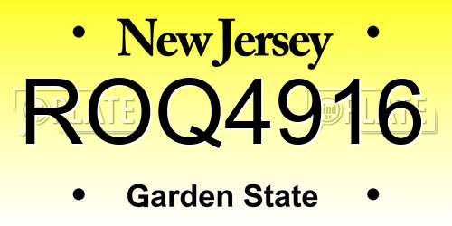 ROQ4916 New Jersey License Plate