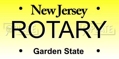 ROTARY New Jersey License Plate