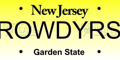 ROWDYRS New Jersey License Plate