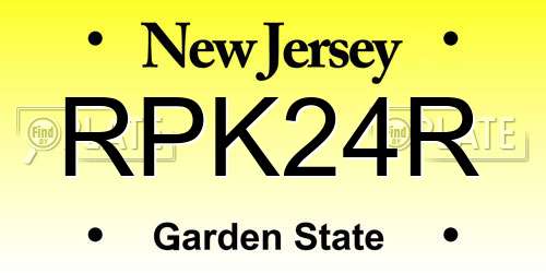 RPK24R New Jersey License Plate