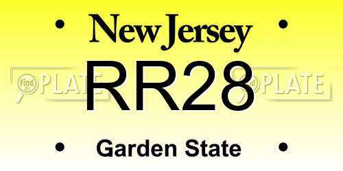 RR28 New Jersey License Plate