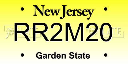 RR2M20 New Jersey License Plate