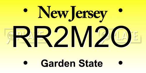 RR2M2O New Jersey License Plate