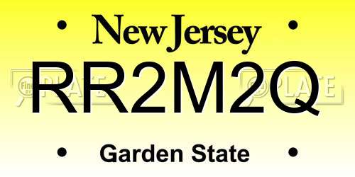 RR2M2Q New Jersey License Plate