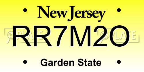 RR7M2O New Jersey License Plate