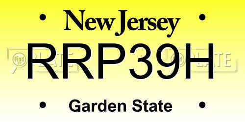 RRP39H New Jersey License Plate