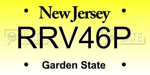 RRV46P New Jersey License Plate