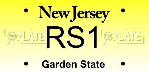 RS1 New Jersey License Plate