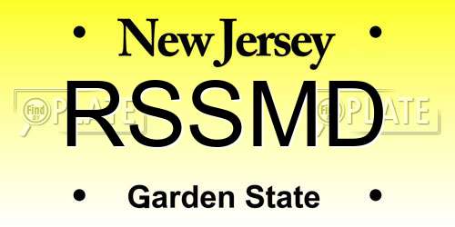 RSSMD New Jersey License Plate