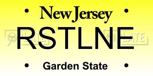 RSTLNE New Jersey License Plate