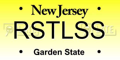 RSTLSS New Jersey License Plate