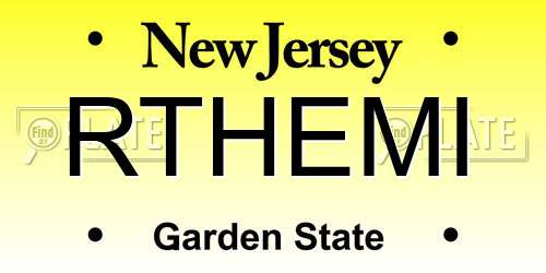 RTHEMI New Jersey License Plate