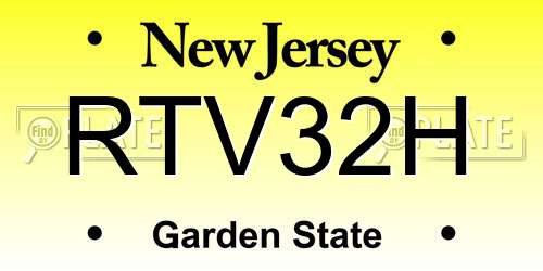 RTV32H New Jersey License Plate