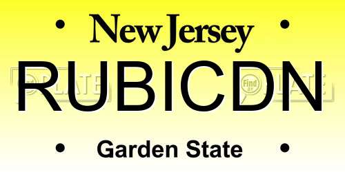 RUBICDN New Jersey License Plate