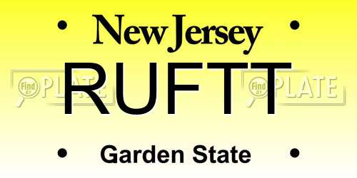 RUFTT New Jersey License Plate