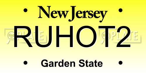 RUHOT2 New Jersey License Plate