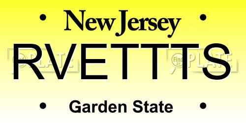 RVETTTS New Jersey License Plate