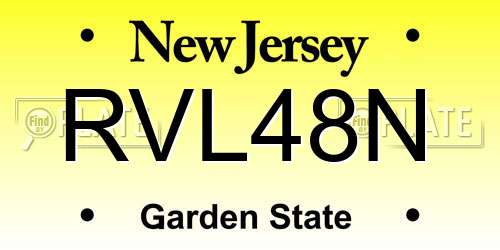 RVL48N New Jersey License Plate