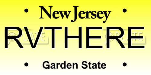 RVTHERE New Jersey License Plate