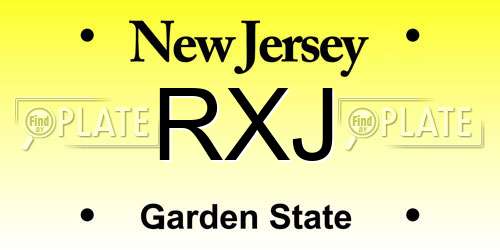 RXJ New Jersey License Plate