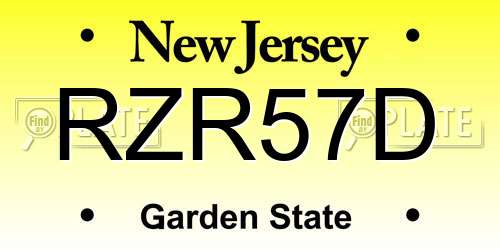 RZR57D New Jersey License Plate