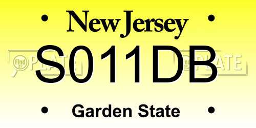 S011DB New Jersey License Plate